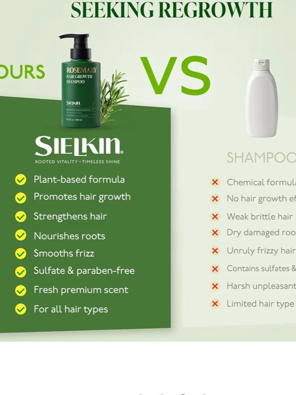 Rosemary Hair Growth Shampoo - Green